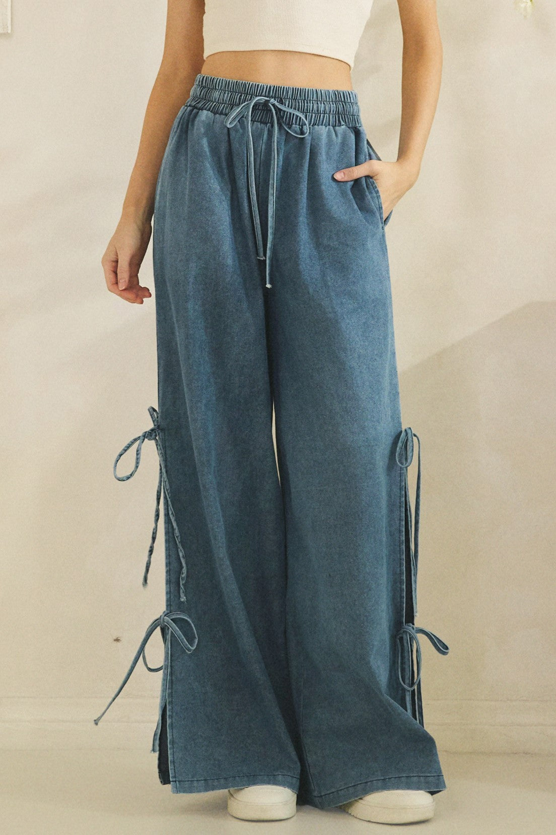 Sage + Fig Coastal Drift Wide Leg Pants