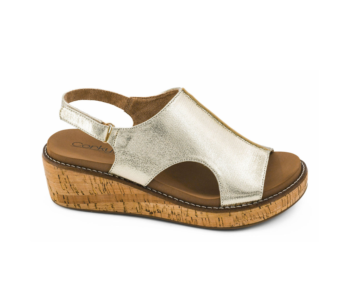 Corkys Washed Gold Volta II Low Platform Sandal