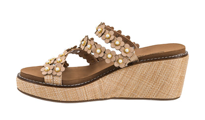 Corkys Raffia Lets Be Friends Platform Sandal
