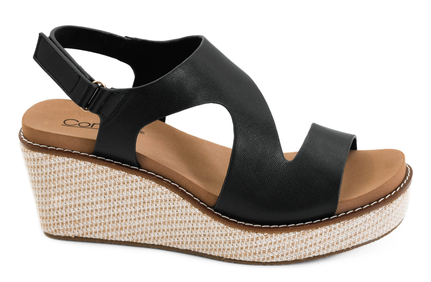 Corkys Black Steppin Out Platform Sandal