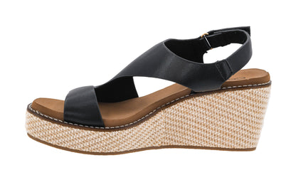 Corkys Black Steppin Out Platform Sandal