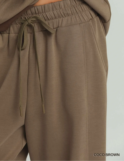 Umgee CLOUDKNIT Modal & Tencel Colorblock Straight Pants