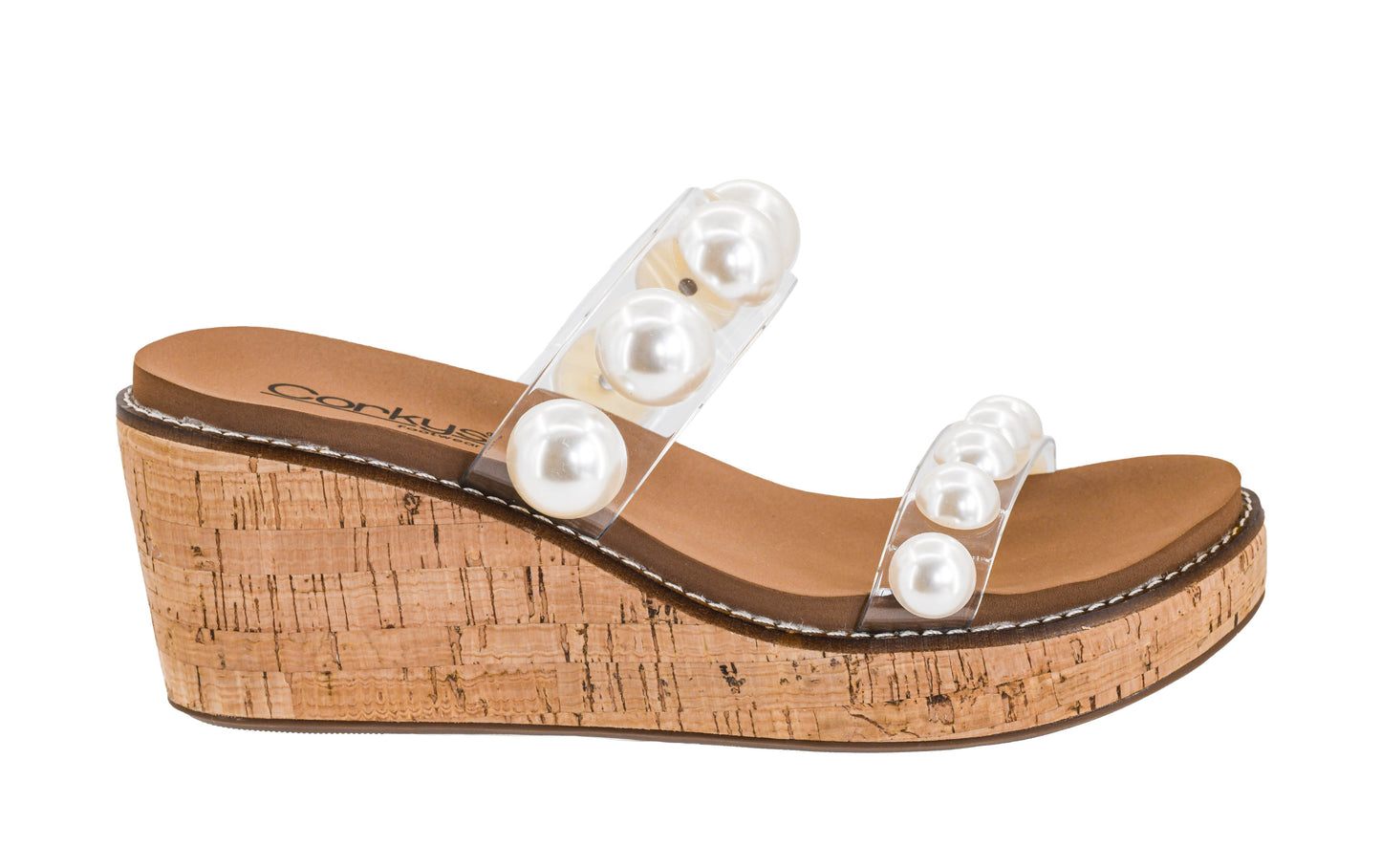 Corkys Clear and Pearls Happy Go Lucky Platform Sandal