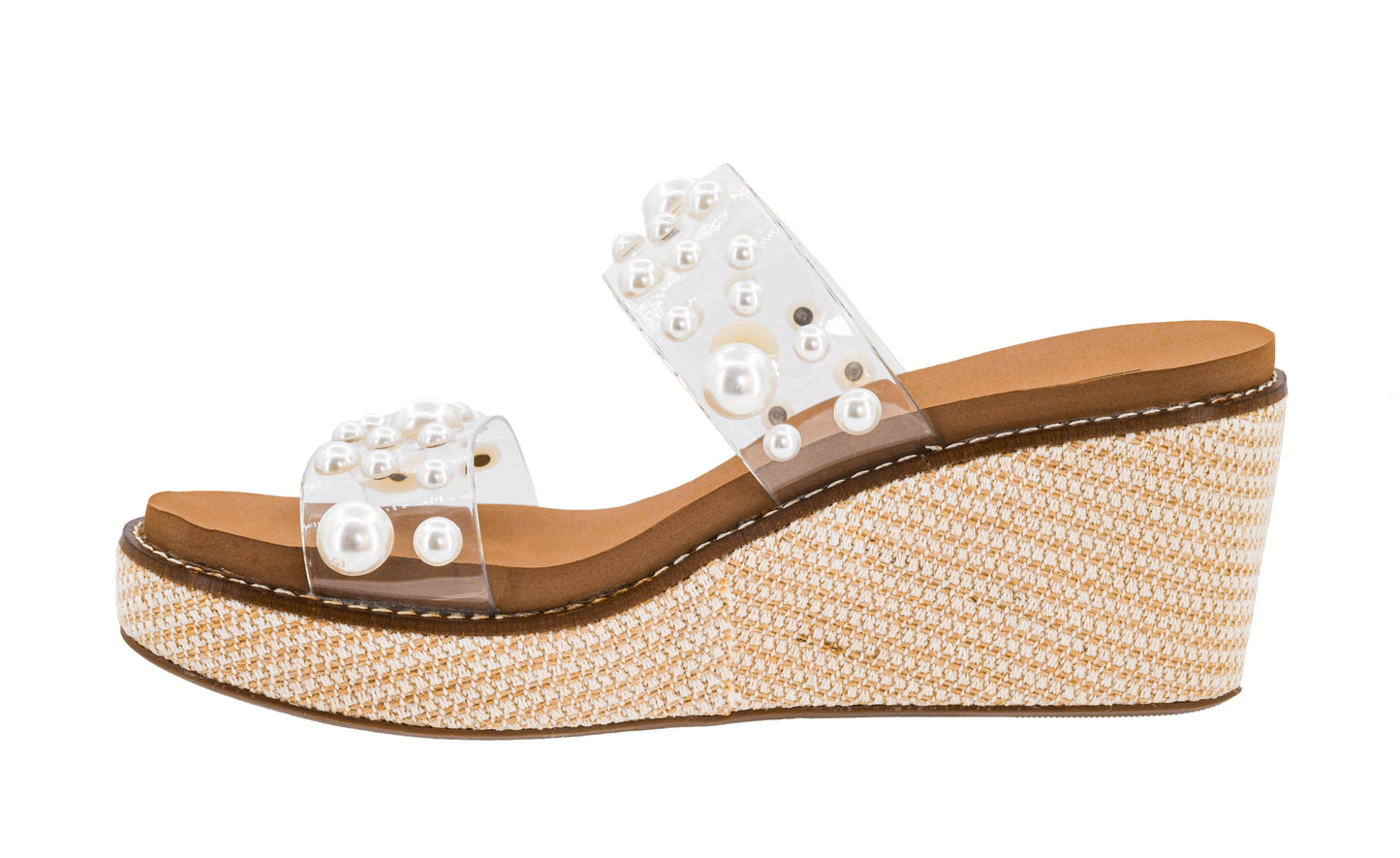 Corkys Clear and Pearls Look Who's Here Platform Sandal