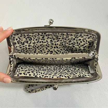 Hobo Mini Leopard Cora Large Frame Wallet