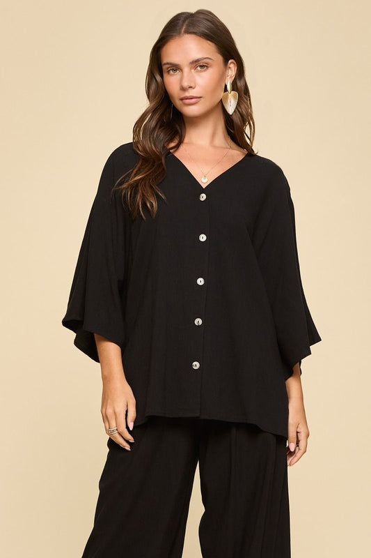 Dear Scarlett Plus Size Black Vista Set
