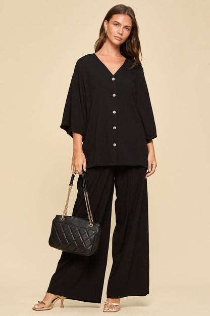 Dear Scarlett Plus Size Black Vista Set