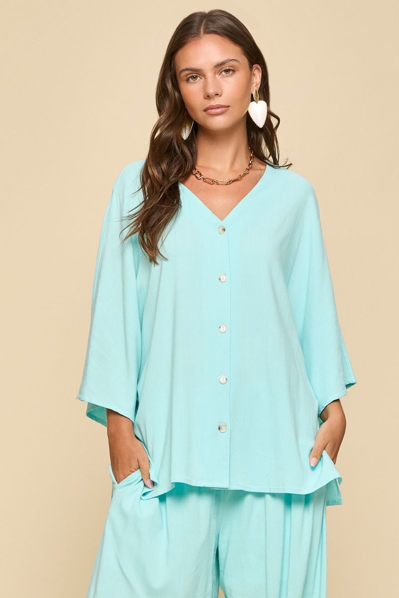 Dear Scarlett Plus Size Blue Vista Set