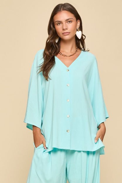 Dear Scarlett Plus Size Blue Vista Set