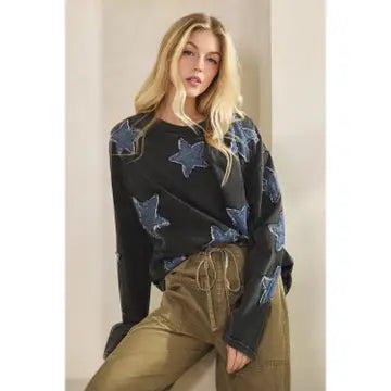 Midnight Comet Applique Top